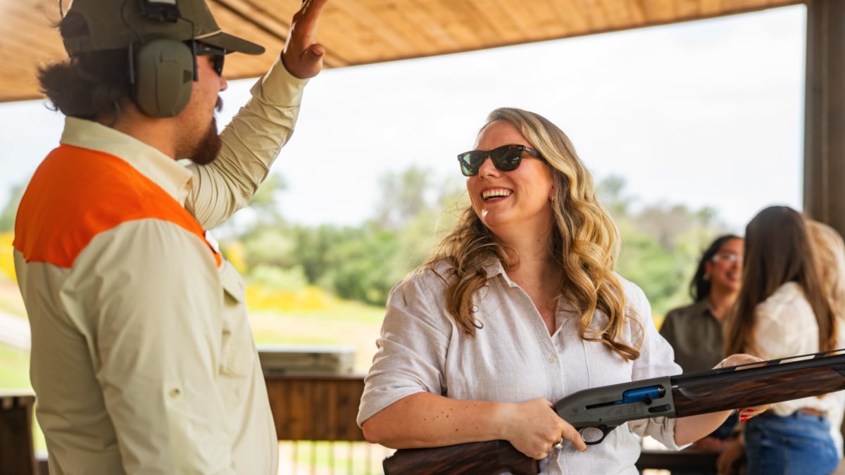 A member on the shotgun range